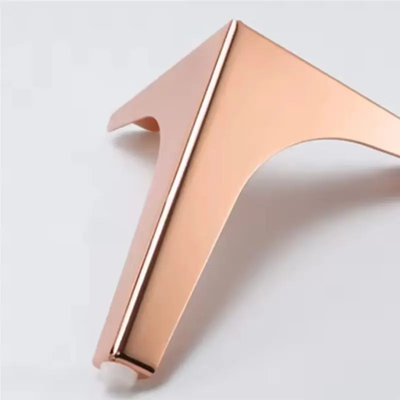 AF90-4Pcs Modern Furniture Legs Metal Gold Black Sofa Feet For Table Bed Chair Desk Support Furniture Hardware