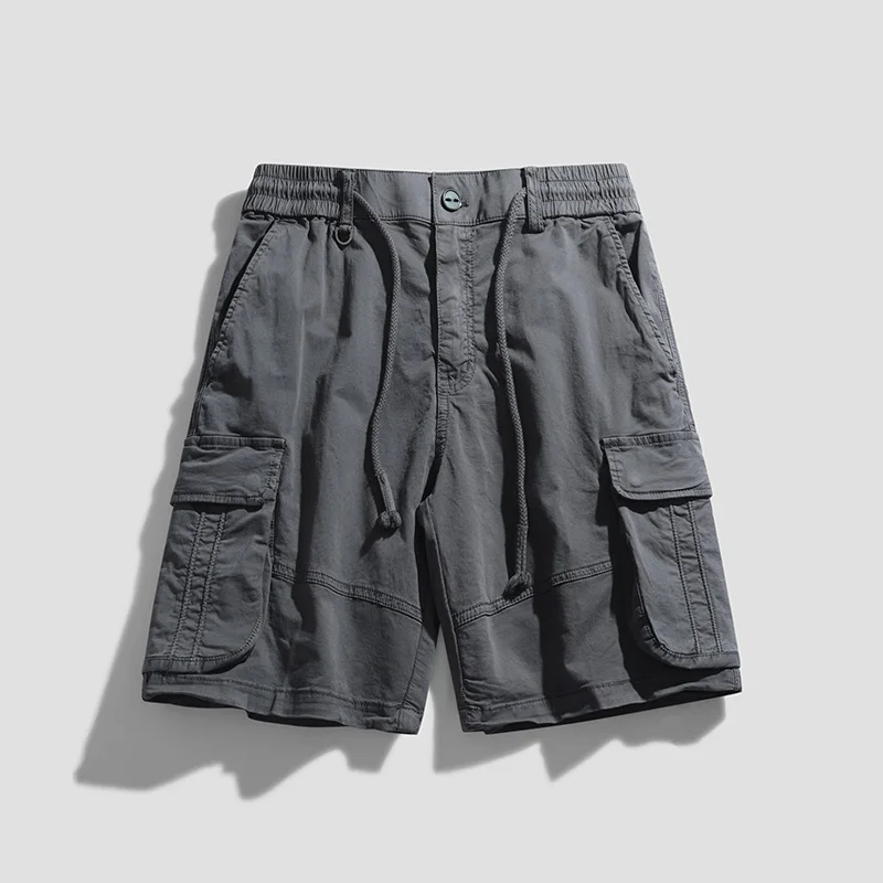 New Summer Men's Multi-Pocket Drawstring Casual Cargo Shorts / Capri Pants, Cross-Border Exclusive for Amazon 6302