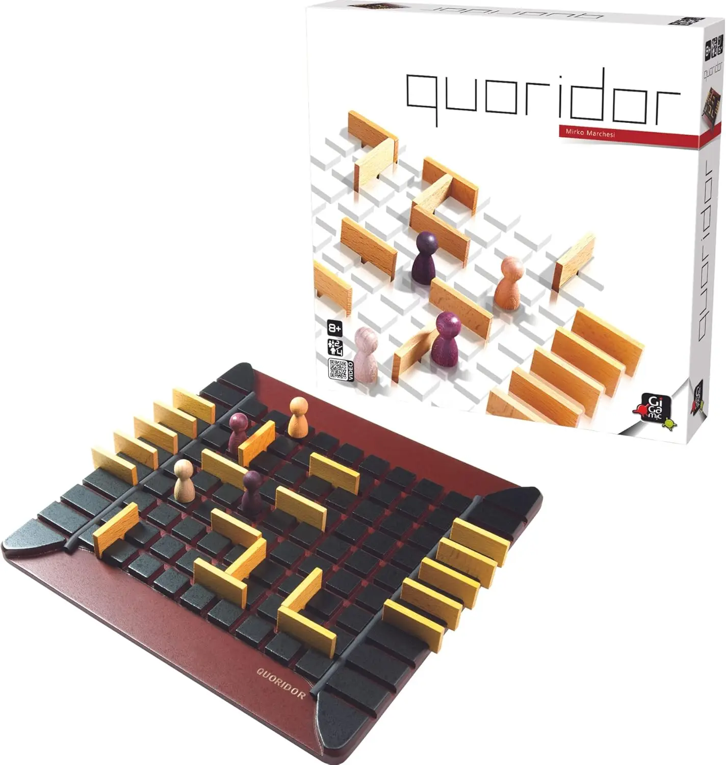 

Quoridor Wooden Strategy Game for Adults & Families, Ages 8+, 2-4 Players, 1 Min to Learn, 15 Min to Play