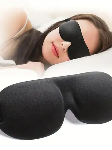 3D Contoured Sleep Mask 100% Light Blocking Eye Mask Ultra-Soft Skin-Friendly Material Breathable Eye Cover For Rest Travel Yoga