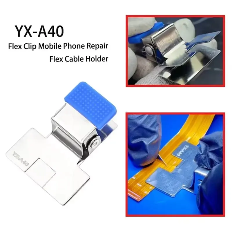 Phone PCB Soldering Clamp YX-A40 3Pcs Stainless Steel Holder With Silicone Pad For Maintenance Work-AA26