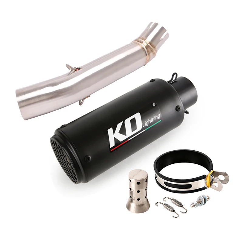 For VOGE LX500-A 500DS Any Year Motorcycle Exhaust Muffler Mid Pipe Real Carbon Fiber/Stainless Steel Slip On Without DB Killer