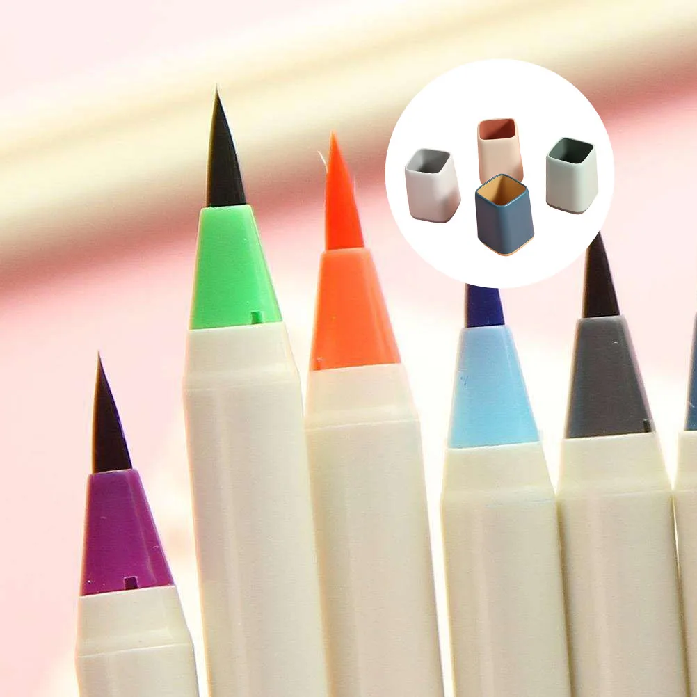 

4 Pcs and Pen Storage Box Case Multi-function Container Make-up Bucket Office Pencil Holder