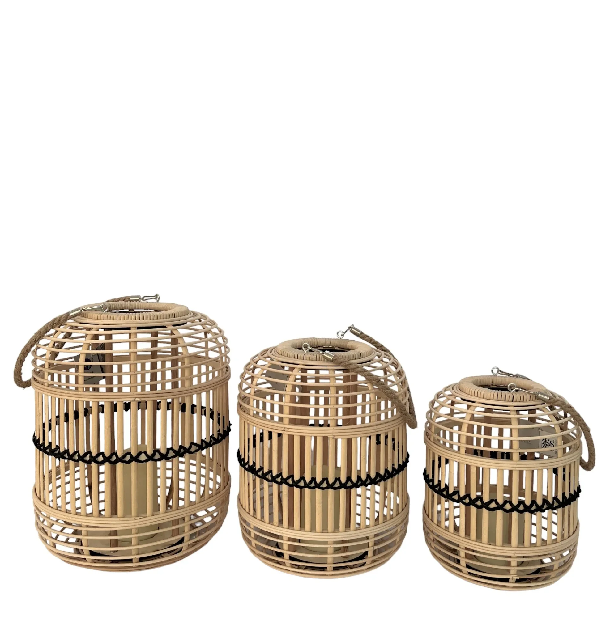 

YYHC-Chinese Factory Handmade Lanterns Bamboo Rattan Wooden Frame Wicker Lantern For Decor Hanging