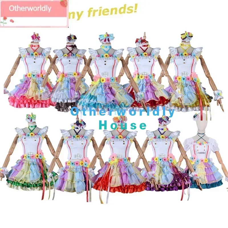 

Anime Love Live! Nijigasaki High School Idol Club Love U my friends Cosplay Costumes Women Top Skrits Dancing Dress Custom Made