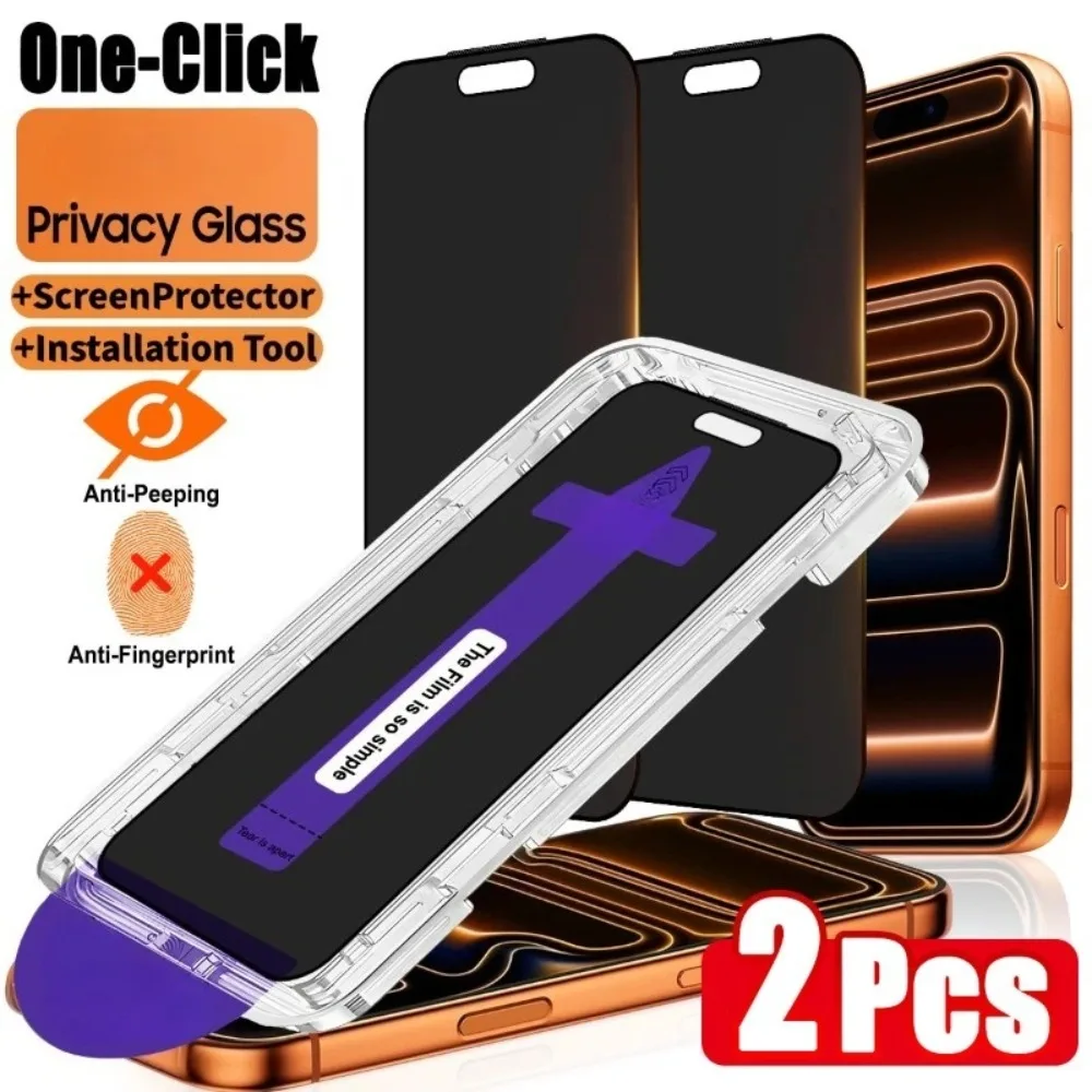 

2 шт. защитные пленки для экрана, совместимые с iphone 17 16 15 14 13 12 11 Pro Max 16e Air X XR XS Max, стеклянная пленка