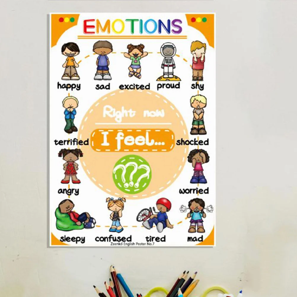 

12 Sheets Early Educational English Posters Preschool Kids Learning Tools Cognitive Shapes Classroom Posters