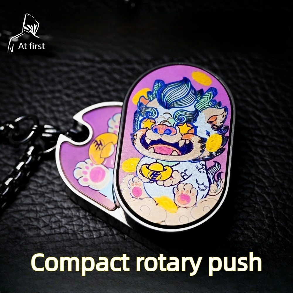 

Металлическая мини-игрушка He EDC Pixiu Baby: механическая, с прямым выдвижением, для снятия стресса, с функцией выталкивания карт