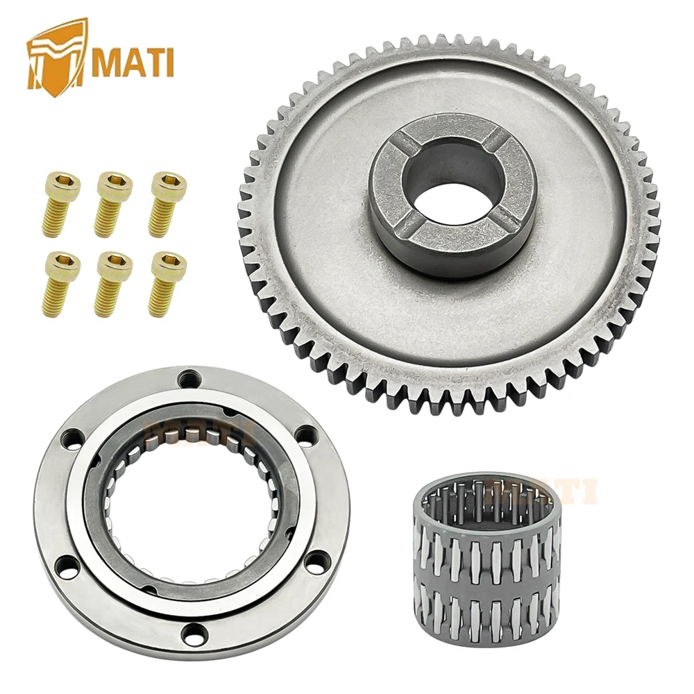 Starter Starting Clutch One Way Gear Bearing Gasket for Yamaha Warrior 350 Raptor 350 Big Bear 350 400 Moto-4 350 Wolverine 350