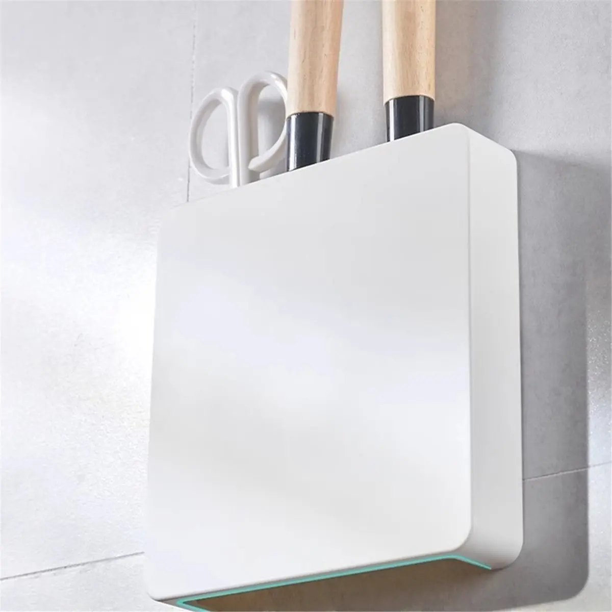 Home Tool Wall-Mounted Storage Rack Dustproof Plastic Cabinet Door No-Drilling Required Small Organizer