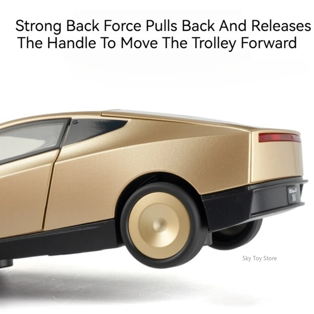 1:32 Robotaxi 911 DaKar juguetes en miniatura modelos de aleación coches fundidos sonido luz tirar hacia atrás puertas vehículos abiertos juguete educativo para niños