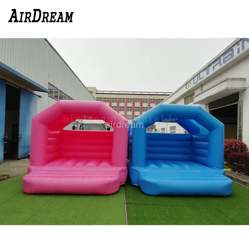 

Commercial White blue red Inflatable Wedding Bouncer Jumping Castle tent house bouncy with Ball Pit for Kids Wedding and Parties