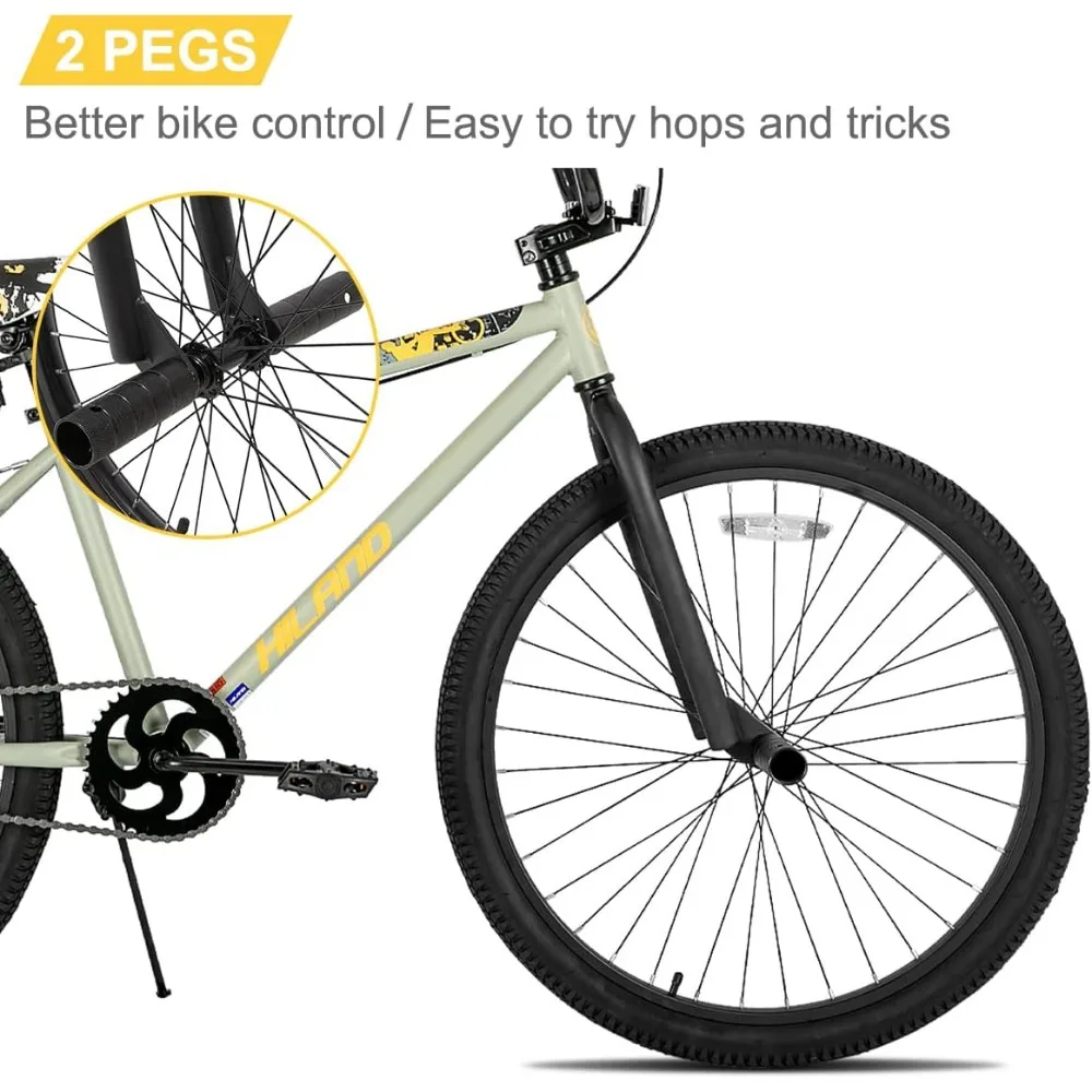 26 inch BMX Bike for for Teen Bike and Adult Bikes, Beginner-Level BMX to Advanced Riders with 2 Pegs, Bicycles Freight free