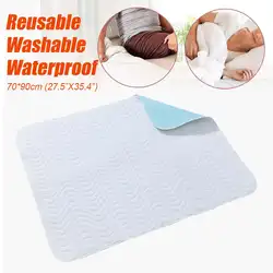 70*90cm çocuklar yetişkin yıkanabilir kullanımlık koruyucu su geçirmez Underpad yatak pedi Polyester inkontinans hasta koruyucu örtü yatak için