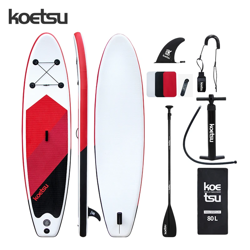 KOETSU Sup Board Accessories Inflatable Surfing Aluminum Alloy Paddle Board 9inches Fin Adjustable Foot Rope Backpack320*76*15CM