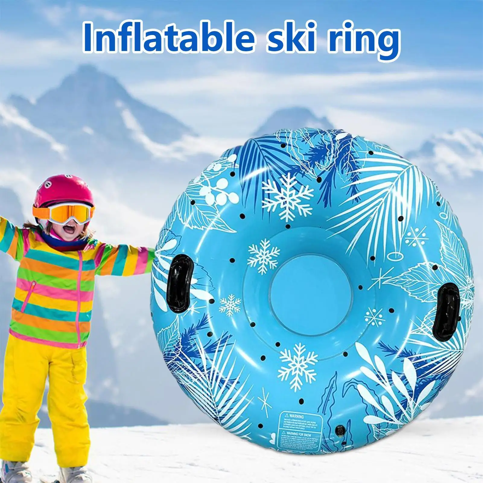 

Snow Tube Thickened Cold-Resistant Inflating Winter Snow Sled For Kids For Backyard Playground Garden Skating Skiing Boys Girls