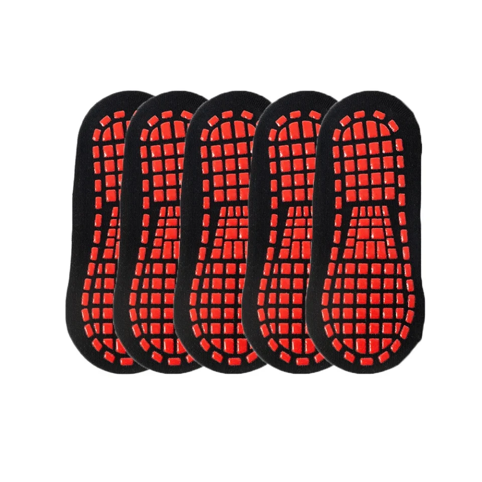 5 paires enfants adultes chaussettes antidérapantes respirant Parent-enfant Trampoline chaussettes courtes élasticité unisexe extérieur sport famille chaussettes