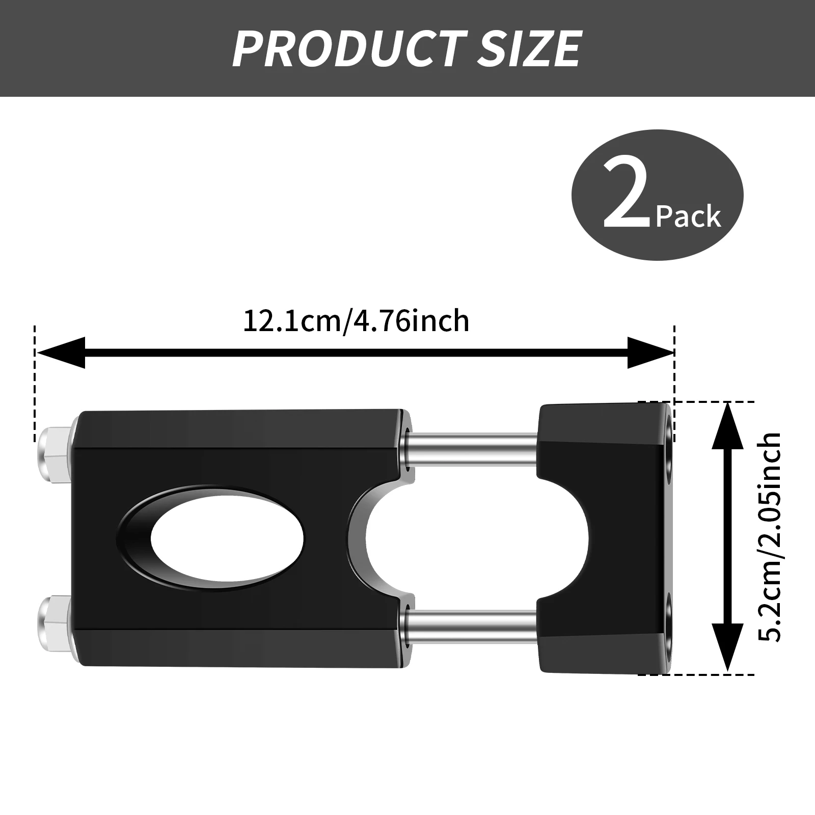 2Pcs Bike Handlebar Risers 7/8inch Bike Handlebar Mount Clamp Aluminium Alloy Bike Handlebar Mount Clamp Riser for Dirt Pit Bike