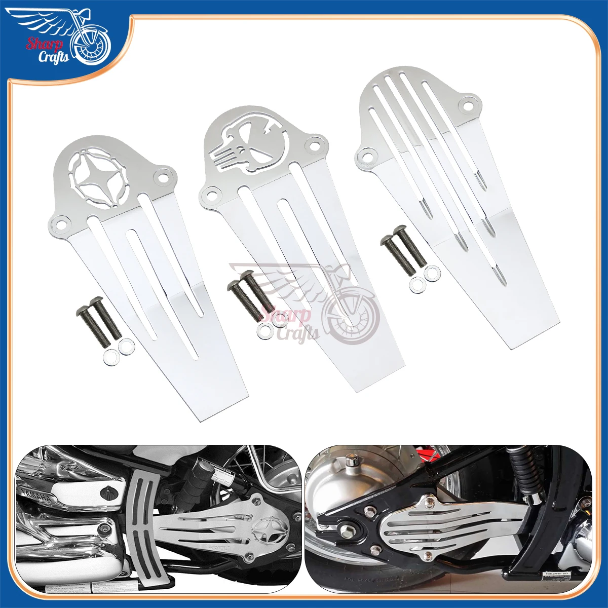 Motorcycle Accessories Chrome Skull Drive Shaft Cover For Yamaha Dragstar V-Star XVS650 '98-'17 XVS1100 '98-'09 Classic Custom