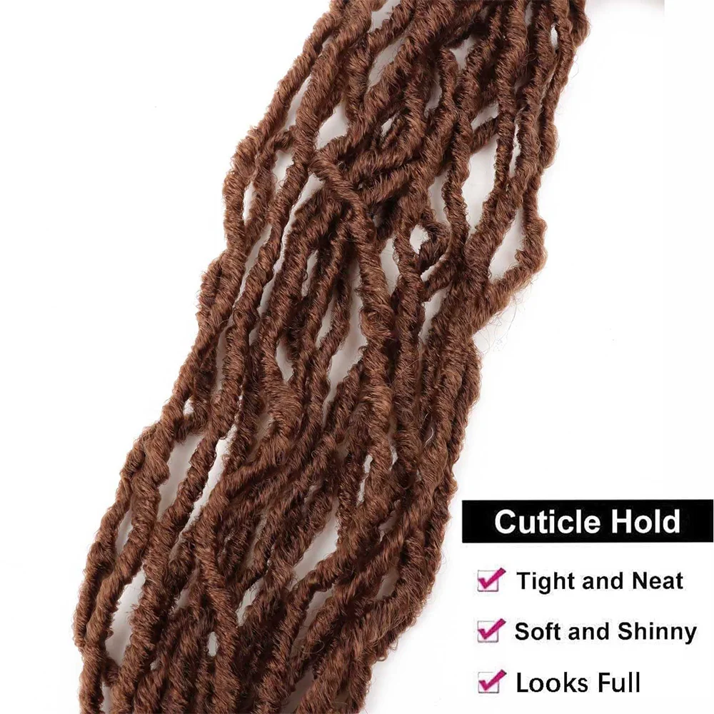 Faux Locs Crochet Hair Soft Locs Natural Butterfly Locs Crochet Hair For Women Goddess Locs trecce sintetiche Pre loop all'uncinetto