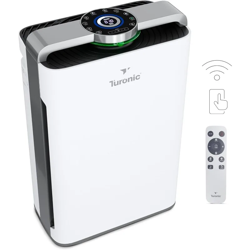 Turonic PH950 - Combinação de purificador de ar e umidificador, limpador de ar de sala grande de até 4200 pés quadrados para casa, filtro True Hepa 13