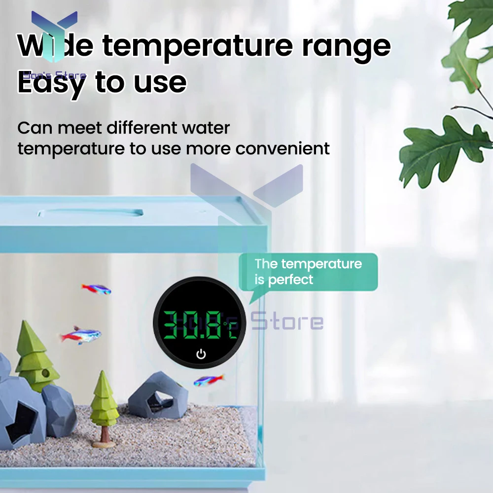 High-precision LED Digital Display Electronic Thermometer Aquarium Thermometer for Fish Tank Measuring Fish Tank Accessories