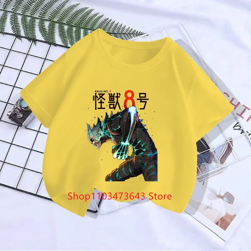 2024 New Anime Kaiju No 8 Monster No 8 T Shirt Crewneck Gifts Girl boy T Shirts Graphic Y2K Tops