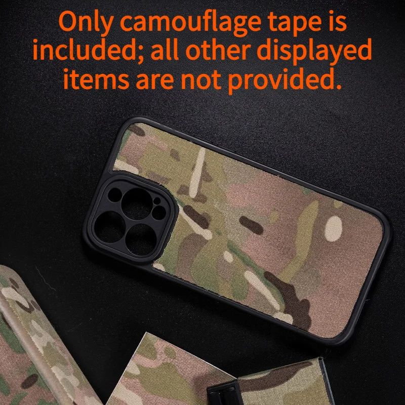 20x100cm 500D Nylon Reusable Tactical Camo Self Adhesive Tape Anti Slip Sticker For Flashlight Phone Case Outdoor Gear
