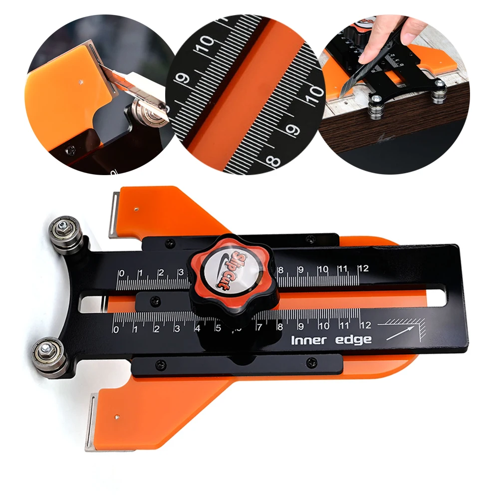 FOSHIO Precision Margin Trimming Template for Woodwork Edge Straight Cutting Guide for Window Tint Furniture Film Applications