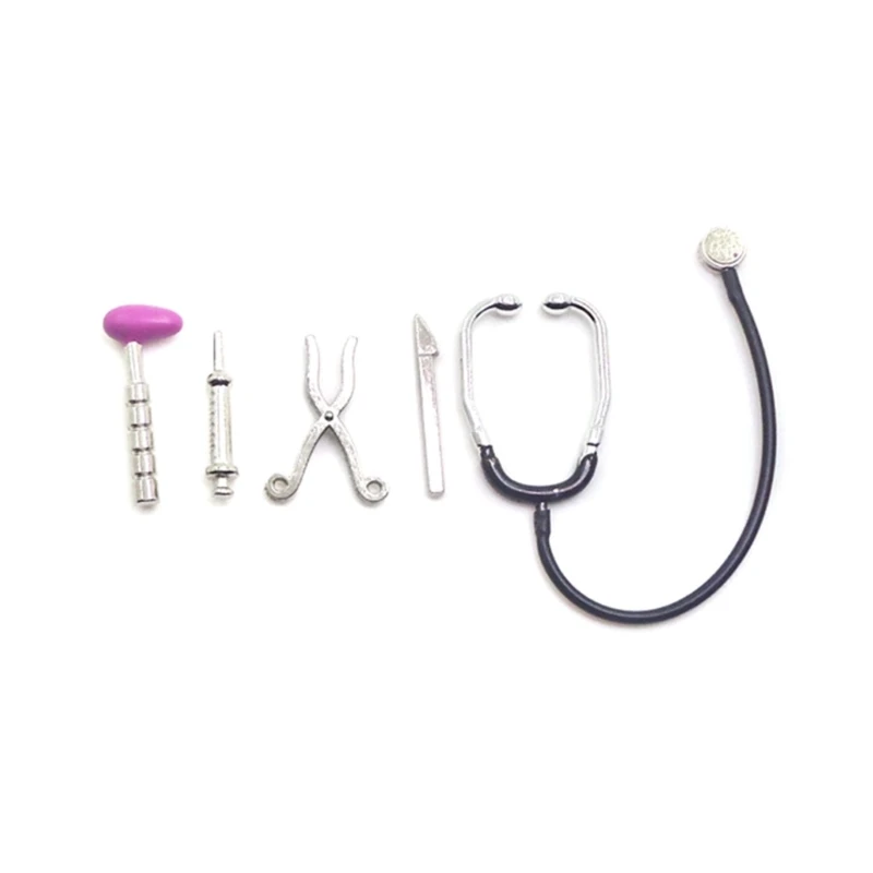 

Compact Stethoscope Accessory Collection With Examination Tools Designed for Realistic Doll Clinic Displays 15UB