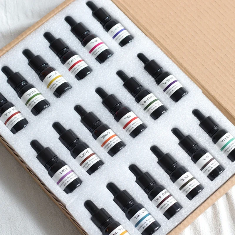 18 Colors Candle Liquid Dye Soy Wax Beeswax Resin Pigment High Concentration Colorant for DIY Candle Making Soap Coloring Pigmen