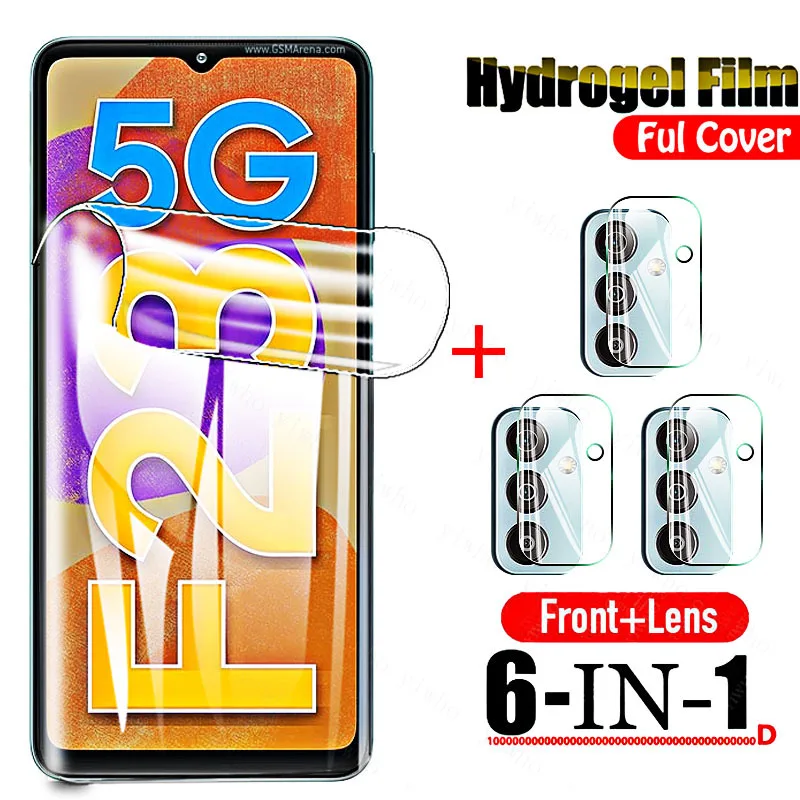 6-in-1 Safety Hydrogel Film for Samsung Galaxy F23 M32 M22 Screen Protectors Camera Lens on Samsumg M 32 22 F 23 Water Gel Film