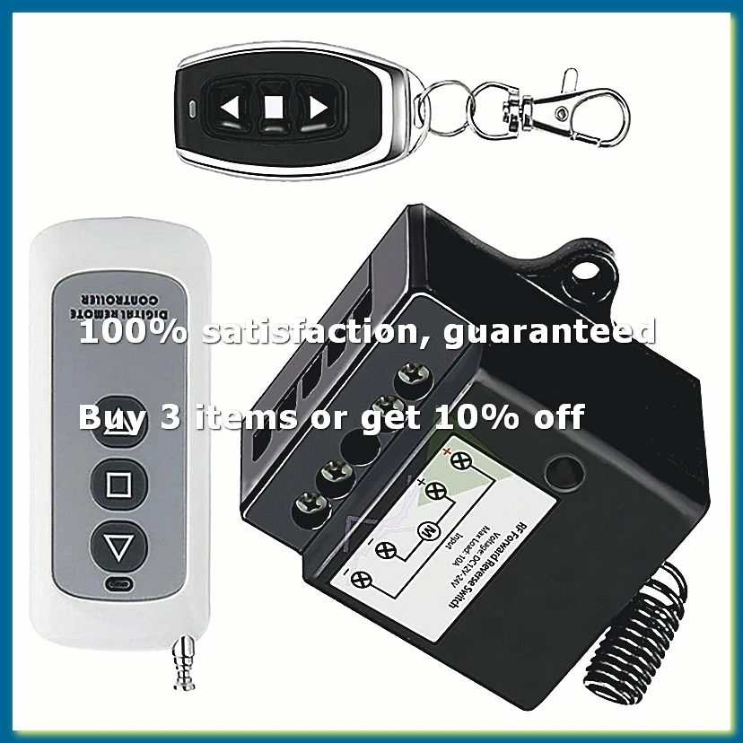 ●DC12V-24V Forward Reverse Switch, Linear Actuator Remote Control, 10A Current, 165 Ft Range ,Linear Actuator with Remote-ABFB