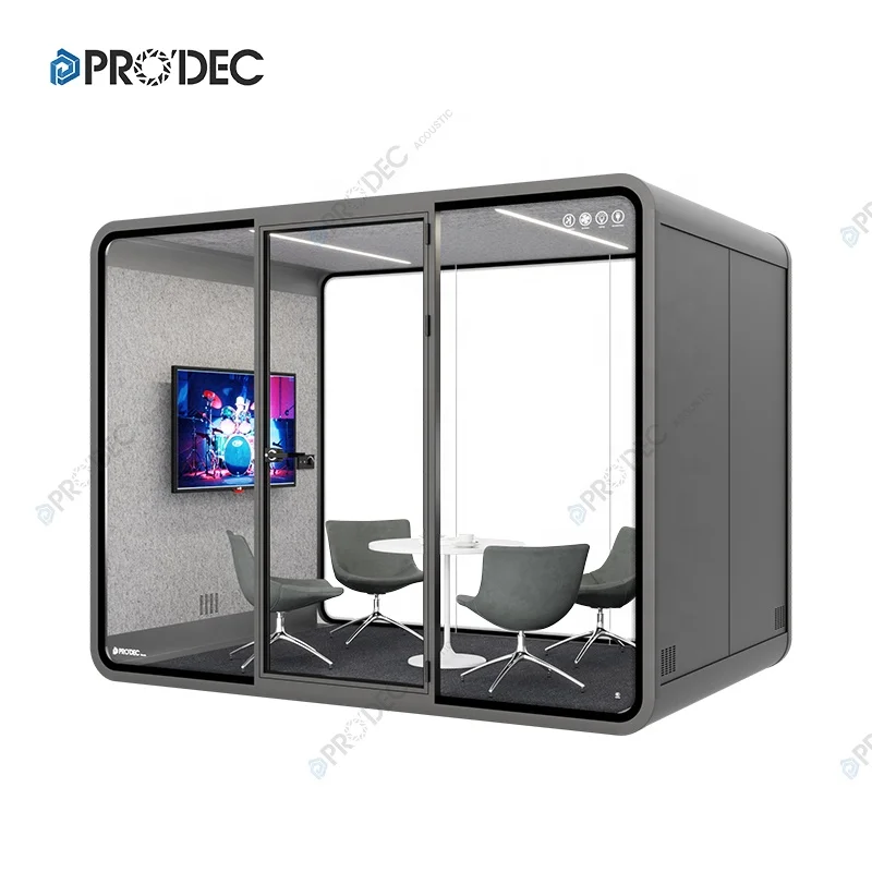 Multifunction Soundproof Office Phone Booth Portab 3m Glass Mobile Chatting Office Pod