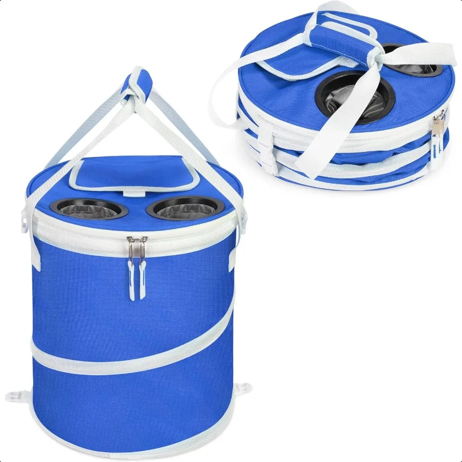 

Large PopUp Golf Cooler Bag Insulated Collapsible Cooler with Flat Drink Table for Golf Cart Lightweight and Portable Ice Beach