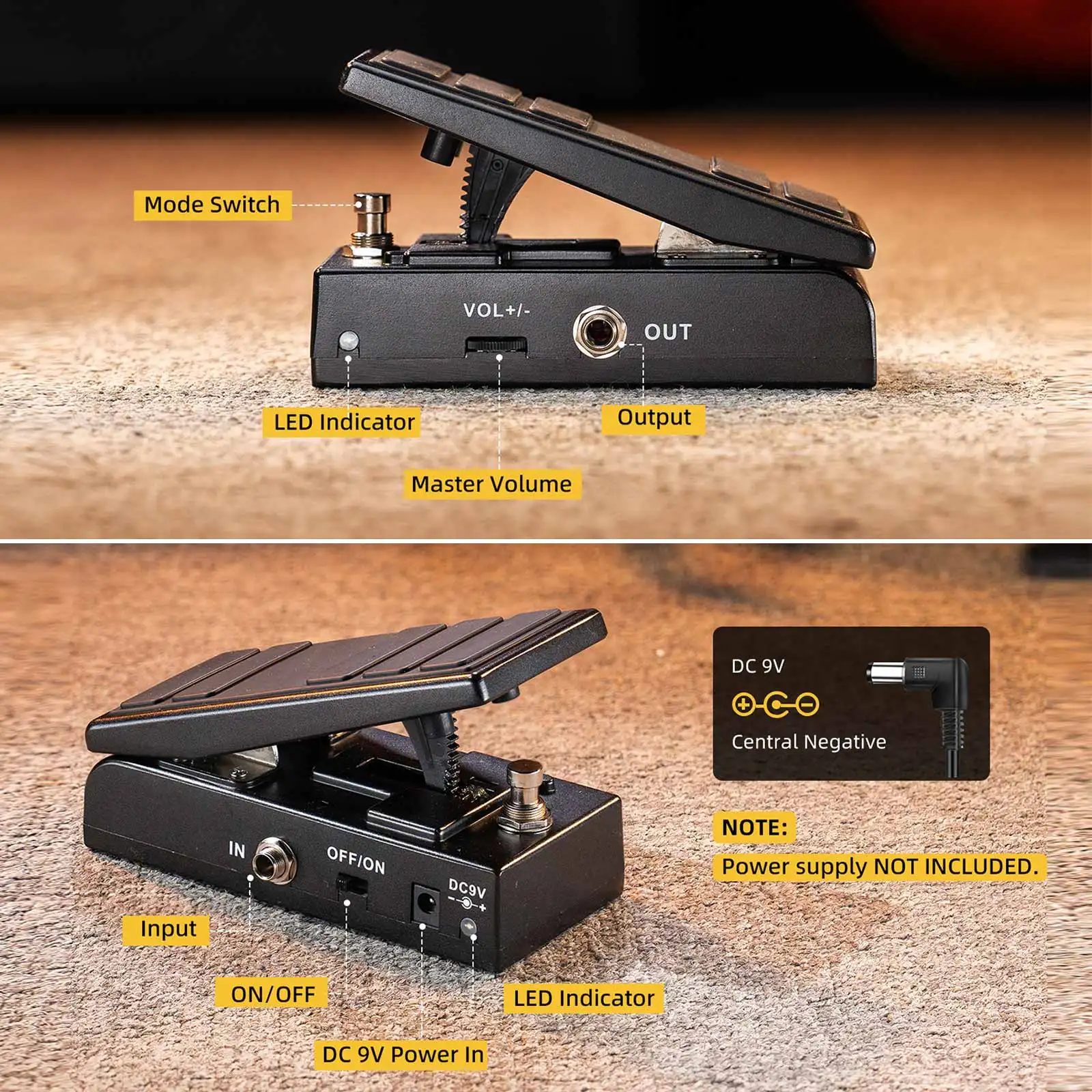 

Мини-педаль Lekato для гитары Wah с активным громкости — простой в использовании эффект 2-в-1 в компактном дизайне, педаль для начинающих зданий