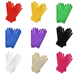 Guantes elásticos transpirables de dedo completo para Festival, manopla colorida para baile, Cosplay, fiesta, boda, etiqueta, accesorios