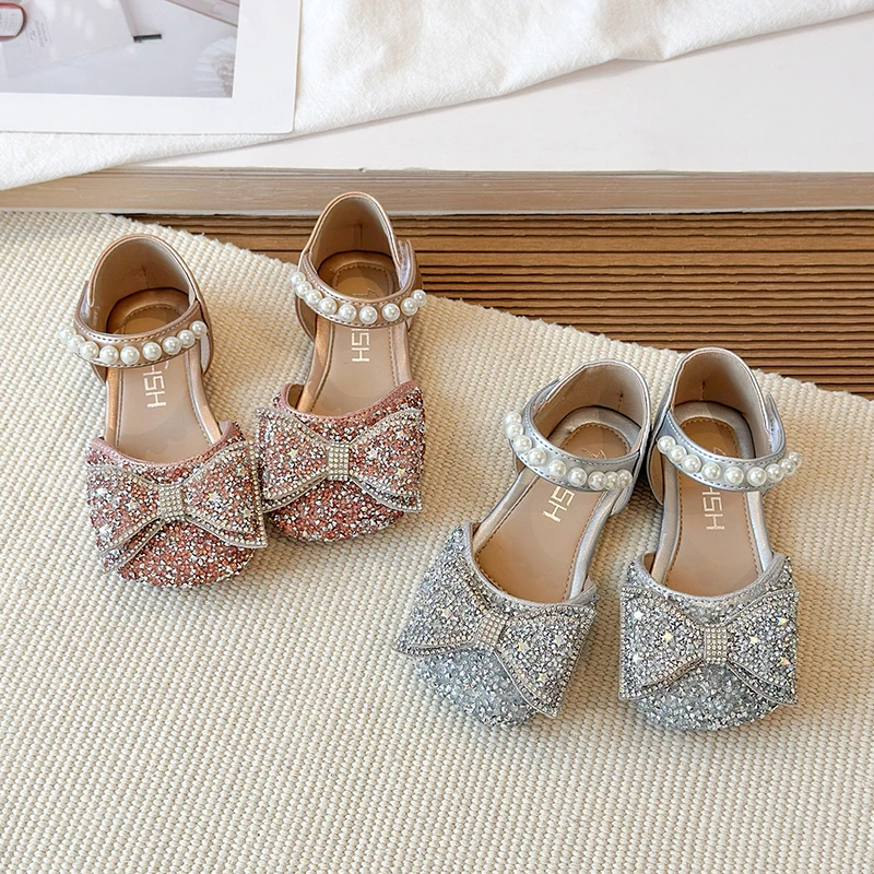 

Girls' Princess Shoes Spring New Girls' Single Shoe Anti Slip Kids Flat Shoe Fashion Girl Performance Shoe Versatile Girl Shoes