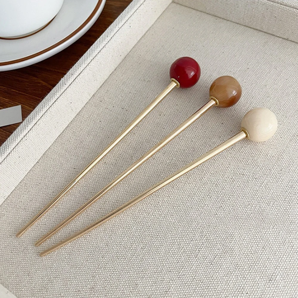 1/2pcs Fashion Retro Metal Simple Hair Sticks Exquisite Pendant Hairpin Women Elegant Chinese Style Ancient Jewelry Accessories