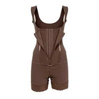 Faja Moldeadora de Cuerpo de Alta Compresión con 9 Varillas, Control Doble de Abdomen, Bodysuit de Cuerpo Completo con Cremallera y Abertura en la Entrepierna