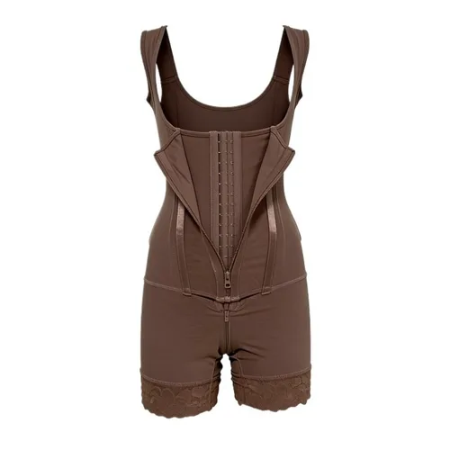 Imagen 1 del producto Faja Moldeadora de Cuerpo de Alta Compresión con 9 Varillas, Control Doble de Abdomen, Bodysuit de Cuerpo Completo con Cremallera y Abertura en la Entrepierna