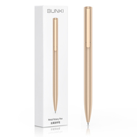 BUNKI Metal Sign Pen Ballpen Signing Pen 0.5MM Gel PREMEC Smooth Switzerland Refill Black Ink Office School Writing Pen