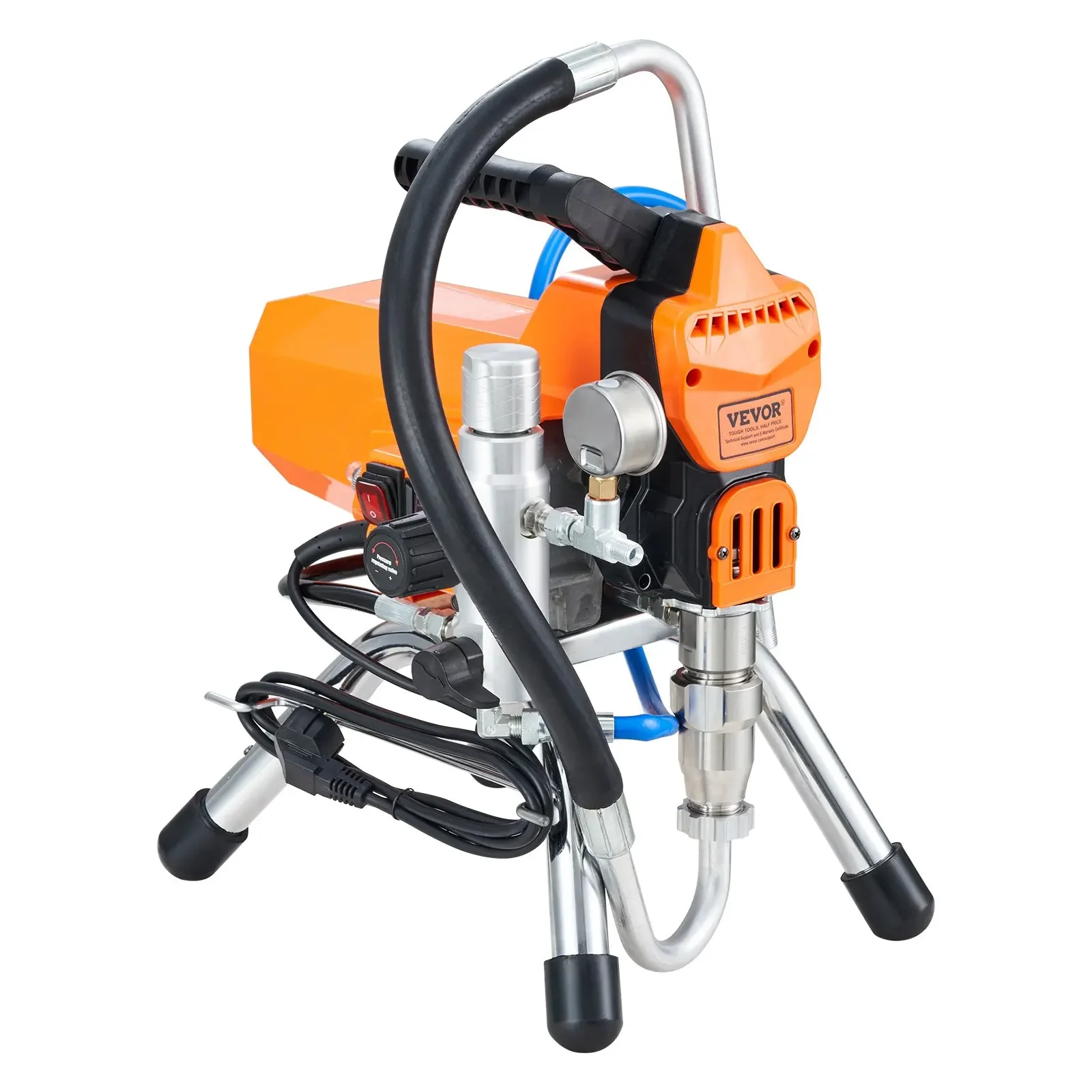 VEVOR Airless Wall Paint Spray Gun with high pressure pipe 2000W Wall Sprayer Machine Spraying for Water-based and Oil-based