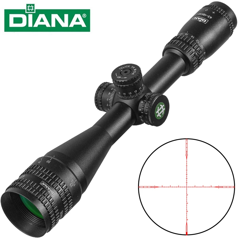 

DIANA 4.5-18x40 AOE Adjustable Optic Sight Green Red Illuminated Riflescope Hunting Scopes Tactical Airsoft Scope