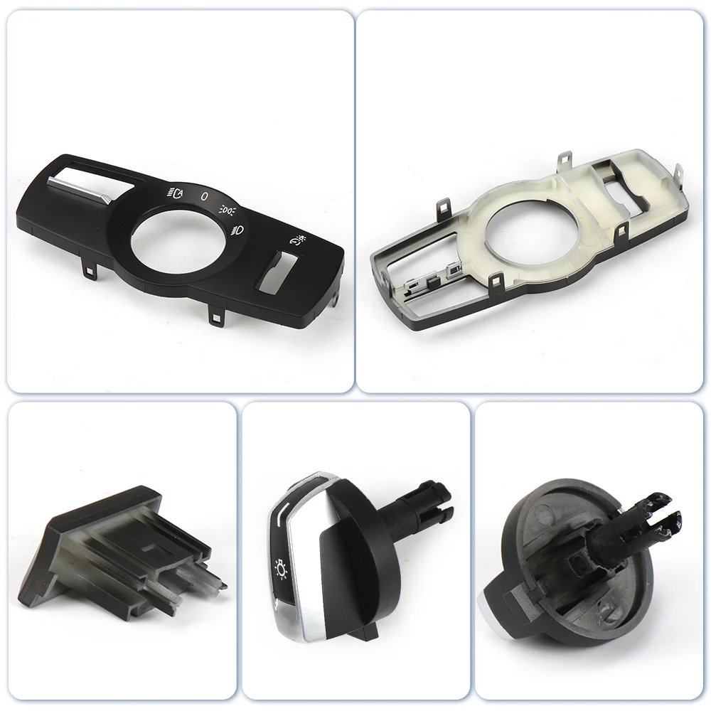 61319192744 Front Headlight Switch Rotation Button Head Light Lamp Control Konb Cove For 5 6 7 Series GT F10 F06 F07 F02 Car