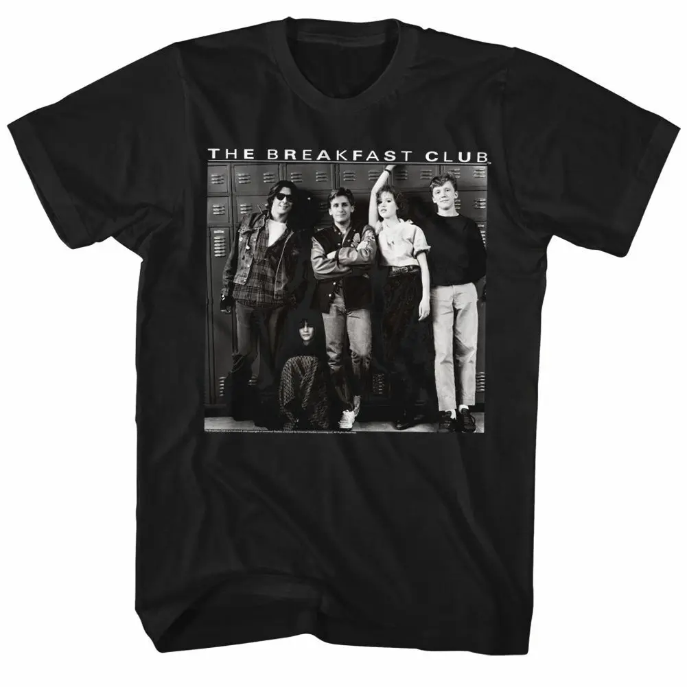 Breakfast Club Locker Group Shot Black Adult T Shirt