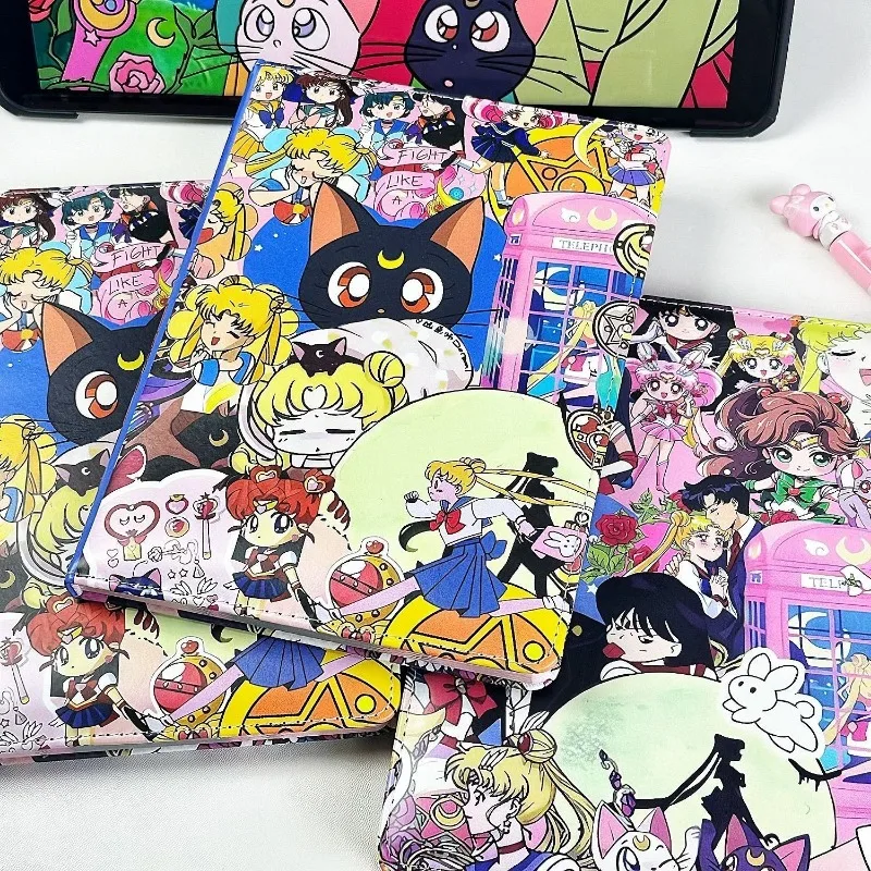 Sailor Moon A5 Notebooks and Journals Cartoon Anime Pattern Print Notebook Back To School Stationery Supplies Cute Party Gifts