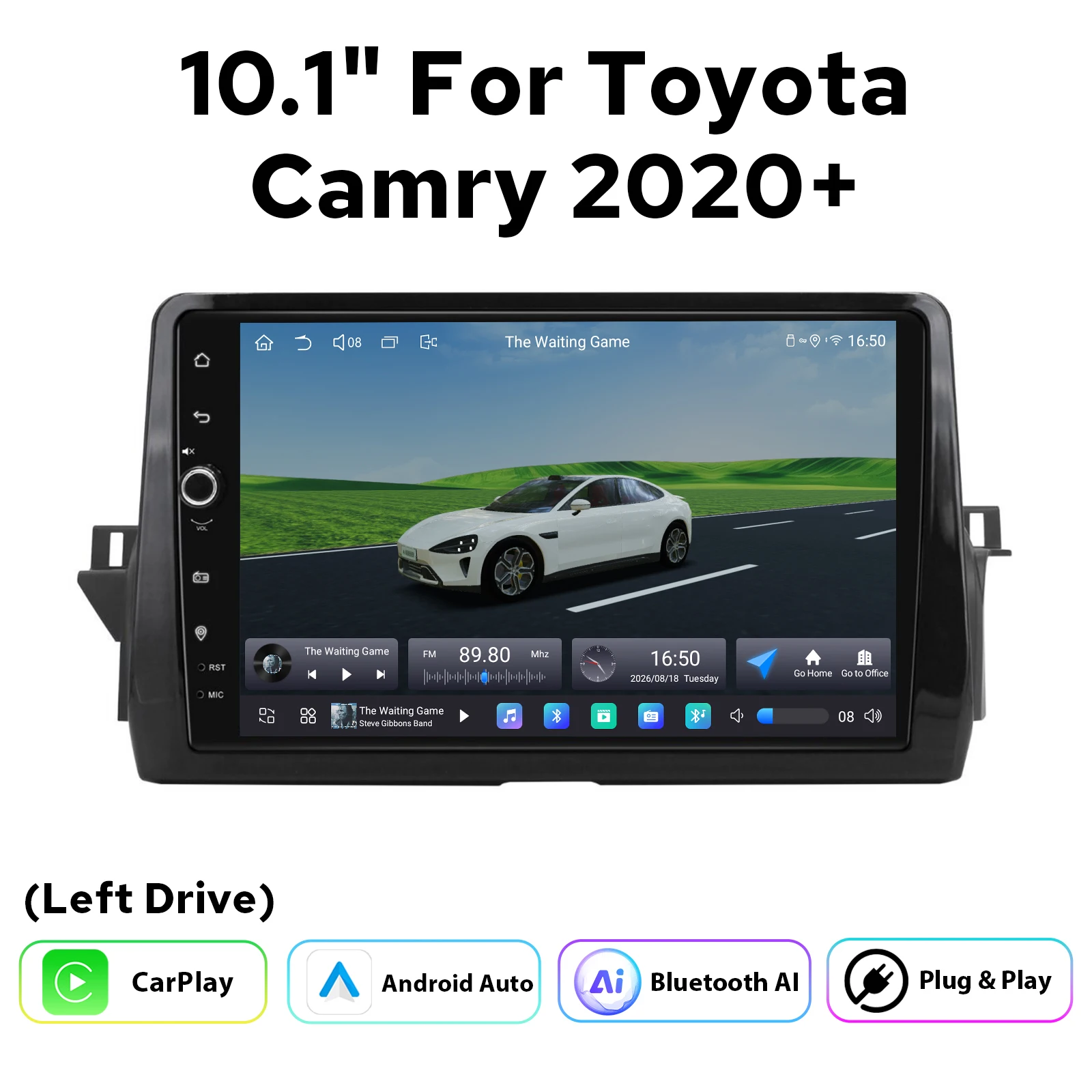 JOYING Android Car Stereo for Toyota Camry 8 XV70 2020 2021 2022 2023 Wireless Apple CarPlay Android Auto DSP GPS Head Unit
