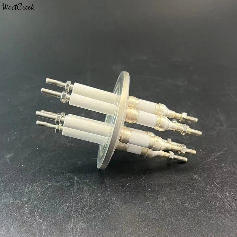 WESTCREEK KF16 Electrode Flange KF25 Vacuum Electrode Flange Ceramic Seal Electrode Vacuum Penetrating Piece  KF40