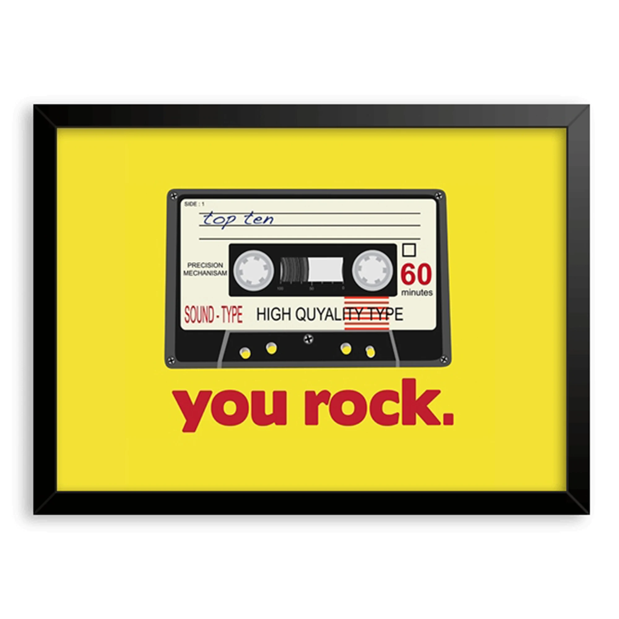 Modern Yellow You Rock Quotes Wall Art Print Canvas Painting Poster Picture For Living Room,Bedroom Home Decor view 2